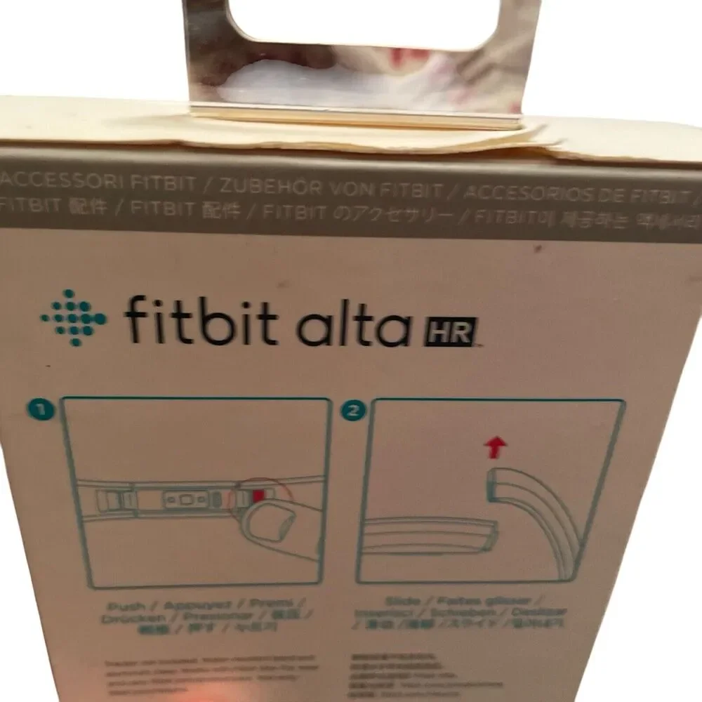 𝅺Fitbit Band Alta/ Alta HR Classic Band 2017 Accessary Woman Large Gray NIB